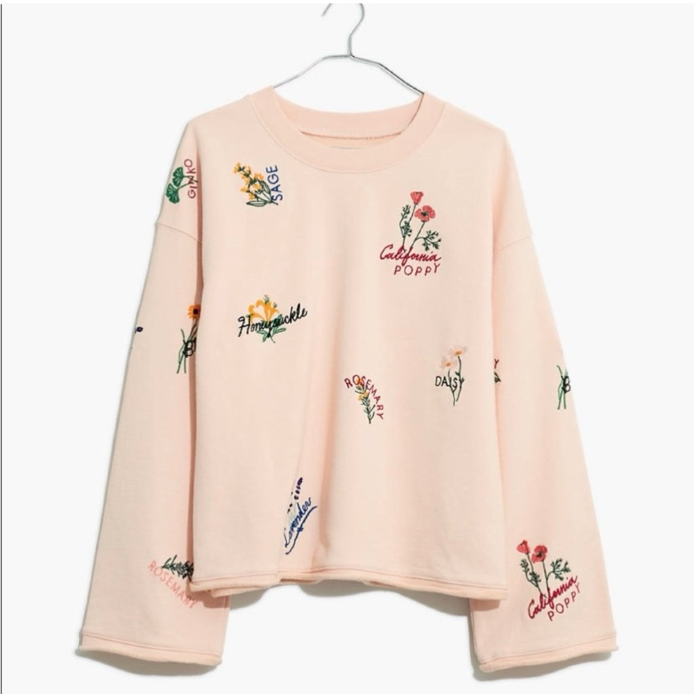 Madewell embroidered sweatshirt with flowers - Picture 4 of 8